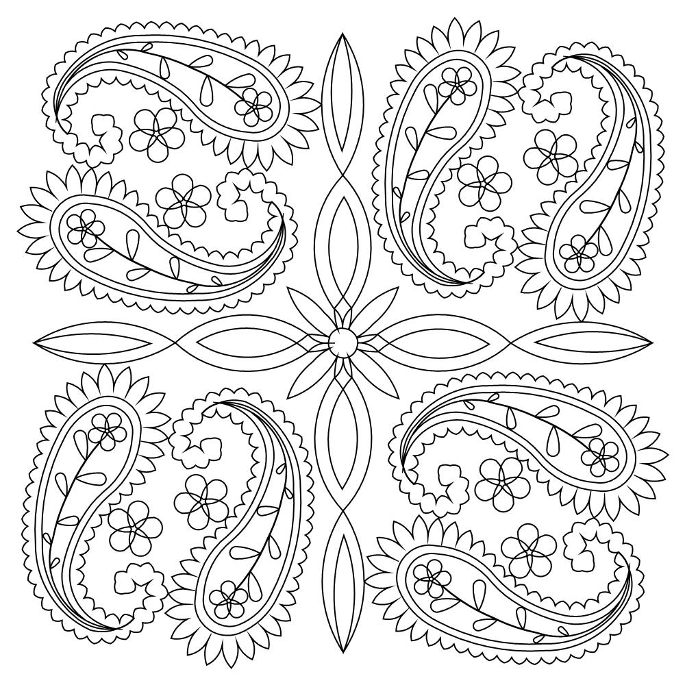 heart paisley Colouring Pages page 3