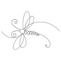 twirly dragonfly border 001